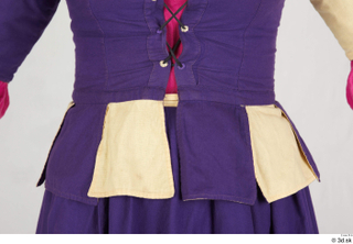  Photos Woman in Historical Dress 92 18th century historical clothing purple dress upper body 0003.jpg